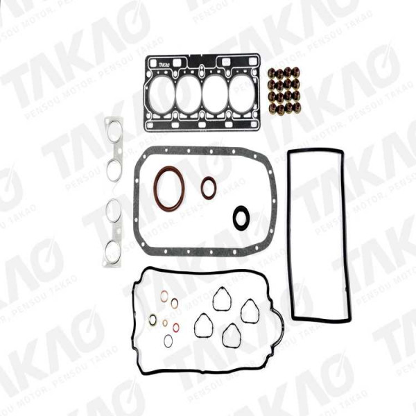 Junta Completa c/ Retentores (JG) - Peugeot/Renault 1.0L 16V 7LZ,PLZ,D4D 206,Clio,Kangoo Twingo Flex/Gasolina