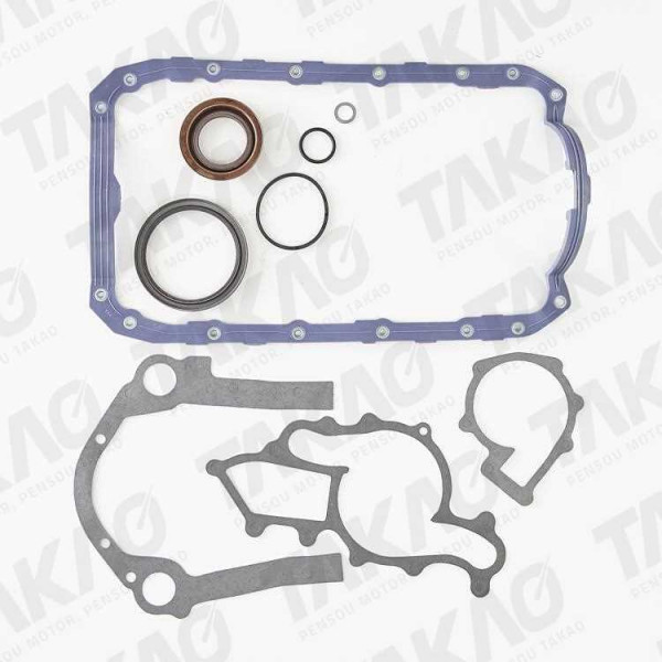 Junta Inferior c/ Retentores (JG) - Ford 3.0L 12V V6 OHV Aerostar, Ranger Taurus, Probe